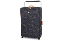 IT Luggage Quilted Camo Suitcase 4 Wheel - Graphite